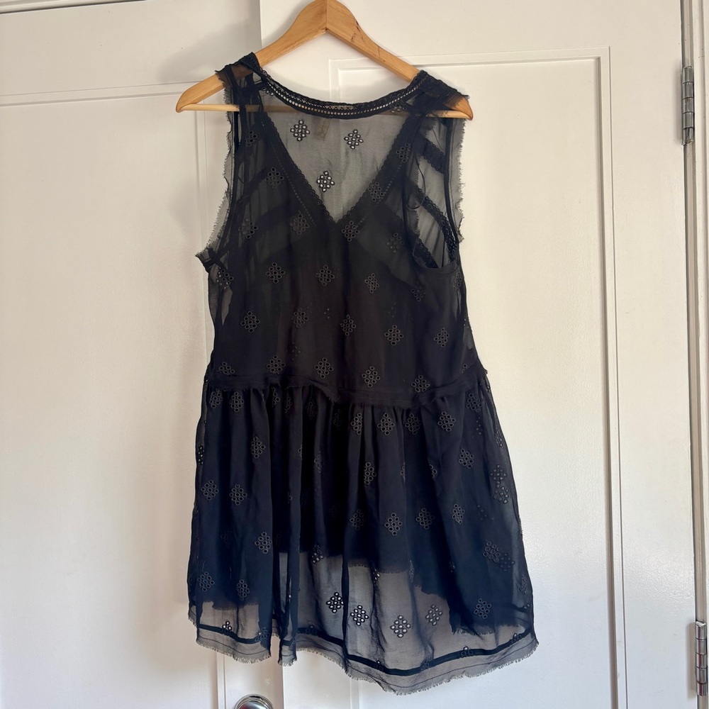 FREE PEOPLE sheer black dress